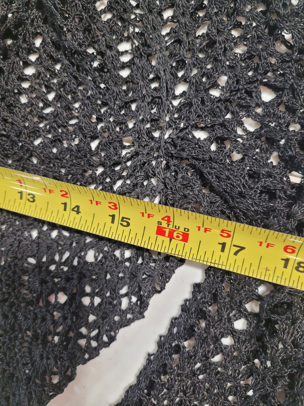 Black Open-Knit Crochet Women's Sweater - Picture 2 of 3